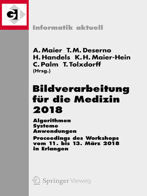 cover image of Bildverarbeitung für die Medizin 2018